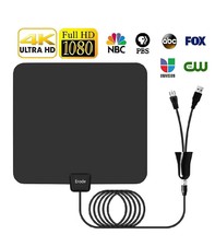 HDTV Indoor Amplified Digital TV 4K TV Antenna 120 Mile Range 13 foot Coax Cable