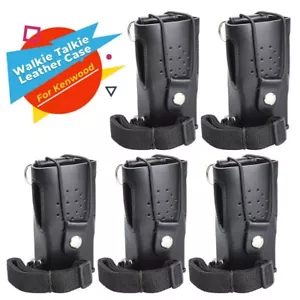 5PC Hard Leather Holster Case For Kenwood Radio TK-2207 TK-3100 TK-3107 TK-3207 - Picture 1 of 12