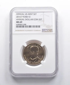 MS69 2016-P Gerald R. Ford Presidential Dollar Annual Dollar Coin Set NGC *8802 - Picture 1 of 3