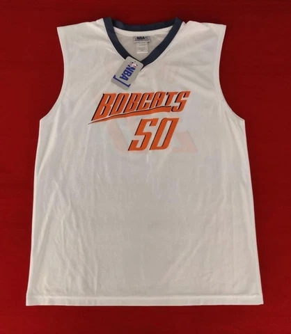 NEW Emeka Okafor Charlotte Bobcats Replica NBA Elevation White Jersey Size LARGE Cover