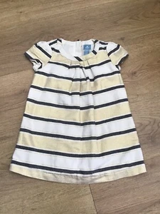 GIRLS CREAM BLACK GOLD STRIPED TUNIC PARTY DRESS BY BABY GAP AGE 2 YEARS EX CON - Picture 1 of 1