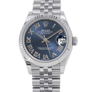 ROLEX Datejust 31 31mm Stainless Steel 18K White Gold Bright Blue Dial 278274 - Picture 1 of 11