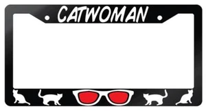 Catwoman Glossy Black Plastic License Plate Frame DC - Bild 1 von 1