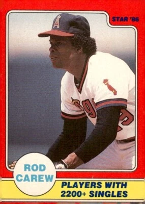1986 Star #18 Rod Carew California Angels HOF - Image 1 of 2