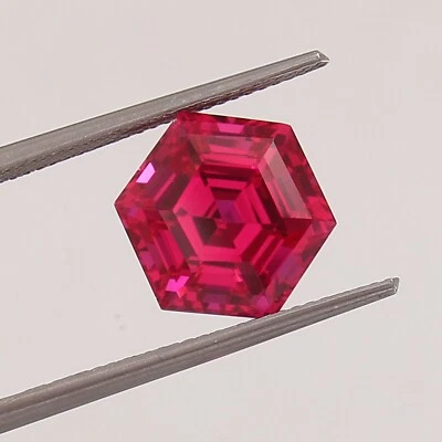 Natural Flawless Mozambique Blood Red Ruby Hexagon Loose Cut Gemstone 11x11 MM - Image 1 of 4