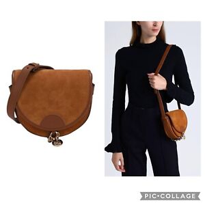 See by Chloe Mara Shoulder Bag Tan Suede & Leather Saddle bag