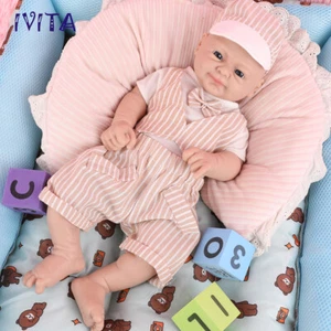 IVITA 18in Adorable Silicone Boy Infant Full Silicone Reborn Baby Doll - Bild 1 von 12