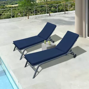 Outdoor Lounge Chair Cushion Replacement Patio Funiture Seat Cushion Chaise - Picture 1 of 12