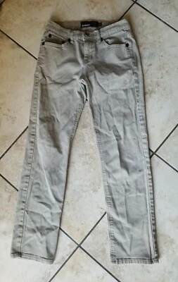London Skinny RSQ CHINO Tilly's 男孩牛仔裤米色灰色 14 码  — 第 1/4 张图片