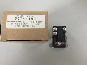 THERM-COIL 59T-4190 UPPER THERMOSTAT FOR ELECTRIC WATER HEATER - Picture 1 of 2