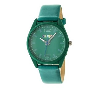 Crayo Dynamic Women's Minimalist Teal Blue Strap Quartz Watch CR4805 - Picture 1 of 3