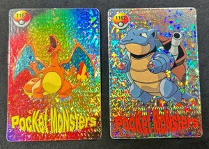 Pokemon Pocket Monsters -Blastoise and Charizard Vending Machine Sticker Cards - Picture 1 of 2