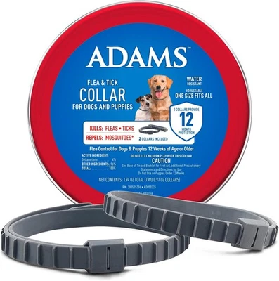 Adams Flea & Tick Collar Plus for Dogs & Puppies 2ct - Image 1 of 4
