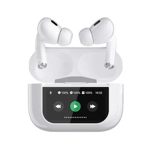 Auriculares inalámbricos inteligentes LCD con pantalla táctil Bluetooth ANC blancos - Imagen 1 de 9