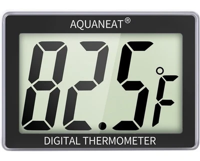 Digital Aquarium Thermometer AQUANEAT Large LCD Display Stick-On Temp Gauge - Image 1 of 4