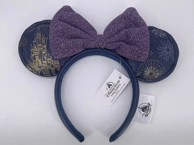 Diadema Fuegos Artificiales Walt Disney World Magic Kingdom Castillo Raro Regalo Orejas de Minnie Foto 1 de 3