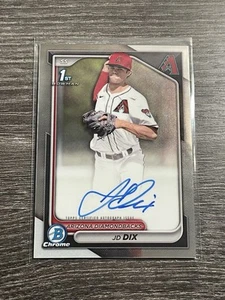 2024 Bowman Chrome Draft JD Dix Auto 1st #CPA-JD Arizona Diamondbacks - Picture 1 of 2