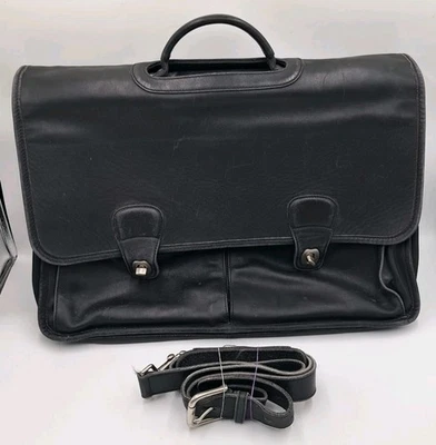 Vintage COACH Black Leather Model 0532 "Prescott" Briefcase/Laptop Bag - Image 1 of 4