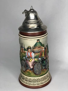 Vintage All Heil Bicycle Original THEWALT Lidded Beer Stein #724/5000 Limited - Picture 1 of 16