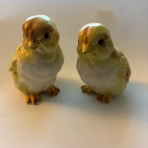 Lefton Chicks Birds Yellow Hallmark Collectors edition 2 1996 Ceramic Figurine - Picture 1 of 6