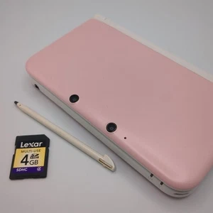 Nintendo 3DS LL XL console Pink White Tested W/Touch pen, SD card - Picture 1 of 3