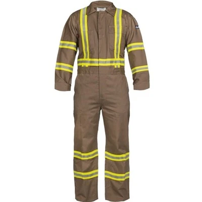 LAKELAND FR-FLAME RESISTANT COVERALL W/ REFLECTIVE TRIM JUMPSUIT 2XL - Image 1 of 4