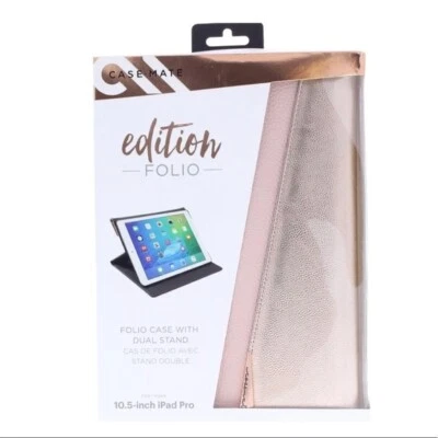 Case Mate Faux Leather Edition Folio Case for Apple iPad Pro 10.5" - Rose Gold - Image 1 of 4
