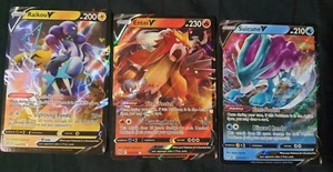 Suicune V 031 Raikou V 048 Entei V 022 Evolving Skies Brilliant Stars Pokemon - Picture 1 of 1