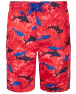 Laguna Big Boys Shark-Print Swim Trunks Size XL (18/20) - Picture 1 of 1