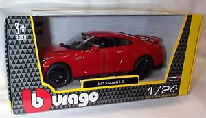 Nissan GT-R 2017 Red 1:24 Scale Diecast  burago New in Box 21082 - Picture 1 of 1