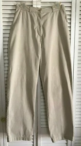 Women's Clothing Casual Corner Khaki Pants Size 10-100% Cotton Pre- owned (A628 - Picture 1 of 9