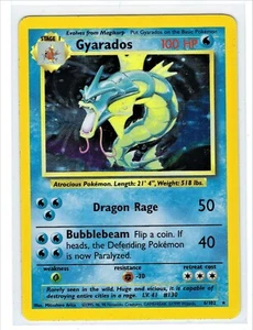 WOTC 1999 POKEMON GYARADOS HOLO FOIL CARD #6/102 NEAR MINT - Picture 1 of 2