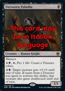 MTG FORSWORN PALADIN EXC - PALADINA RINNEGATA - AFR - MAGIC - Picture 1 of 1