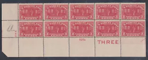 US Stamp Q3 3c Parcel Post Lower Left Block of 10 F-VF NH - Picture 1 of 2