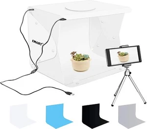 Upgraded Emart Light Box Photography, 14" x 16" (35X40cm) Portable Photo Studio  - Picture 1 of 7