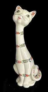 Mid Century Italian Ceramic Pottery Cat 13.5" Tall - Picture 1 of 11