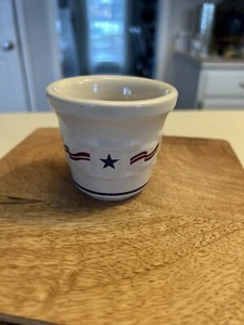 LONGABERGER Pottery All American Stars And Stripes Votive Holder - Picture 1 of 5