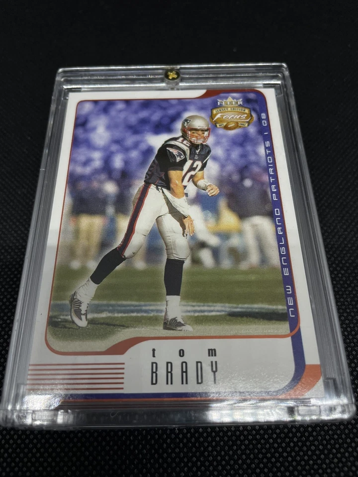 Tom Brady 2002 Fleer Focus Jersey Edition #1 New England Patriots Card MINT - Image 1 of 2