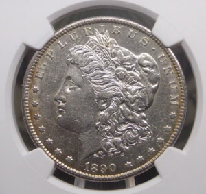 1890 "CC" Morgan SILVER Dollar $1 NGC AU Details #006 About Unc ECC&C, Inc. - Picture 1 of 5
