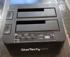 StarTech USB 2.5" & 3.5" SATA Hard Drive Standalone Duplicator Dock NO PLUG - Picture 1 of 5