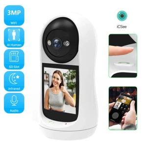 Baby Monitor PTZ WiFi Camera Indoor CCTV-elderly 2Way Video Talk Voice assistant - Picture 1 of 11