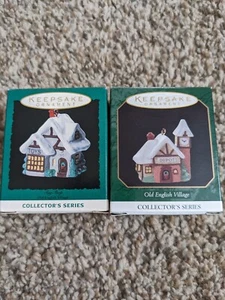 Hallmark Miniature Ornaments "Old English Village" #6 & #10 - Picture 1 of 5