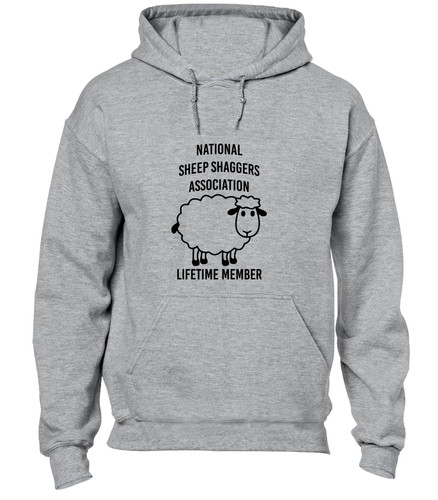 RHUDE FELPA CON CAPPUCCIO CON CAPPUCCIO NATIONAL SHEEP SHAGGERS ASSOCIATION DIVERTENTE SCHERZO RUDE DESIGN TOP