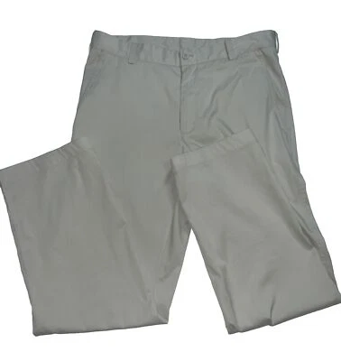 Брюки мужские Nike Golf Dri Fit 32x30 легкие бежевые эластичные с плоским передним логотипом ЧИТАЙТЕ - Изображение 1 из 4