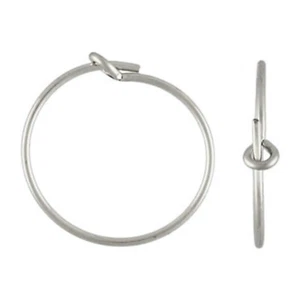 Sterling Silver Bead Hoop Earrings | DIY Hoops 15mm 20mm - Picture 1 of 9