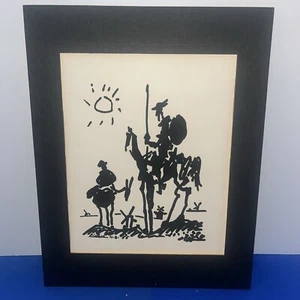 modern classics inc NY NY silk screened don quixote & sancho panza pablo picasso - Bild 1 von 11