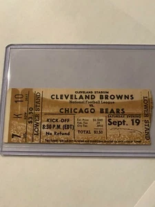 RARO TALÓN DE BOLETO DE FÚTBOL CLEVELAND BROWNS DE COLECCIÓN DE LA NFL VS OSOS CHICAGO ANTIGUO GENIAL - Imagen 1 de 2