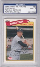 Tom Tresh New York Yankees 1989 Swell PSA DNA Auto 9 1962 ROY All-Star WS Champ