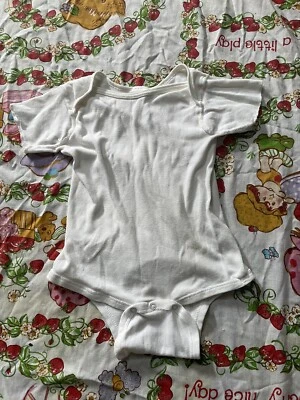 Bebé Niño Little Wonders Algodón Blanco Liso Manga Corta Una Pieza. 24 meses Foto 1 de 4