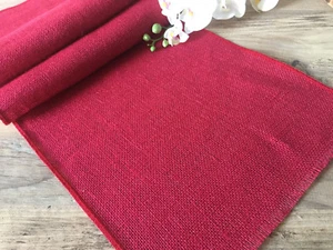 BORGOÑA Rústica Arpillera Yute Corredores Boda Hesse Mesa Corredor 30 cm de ancho - Imagen 1 de 2